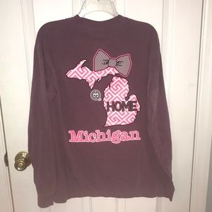 Girlie Girl Long Sleeve Michigan Tee